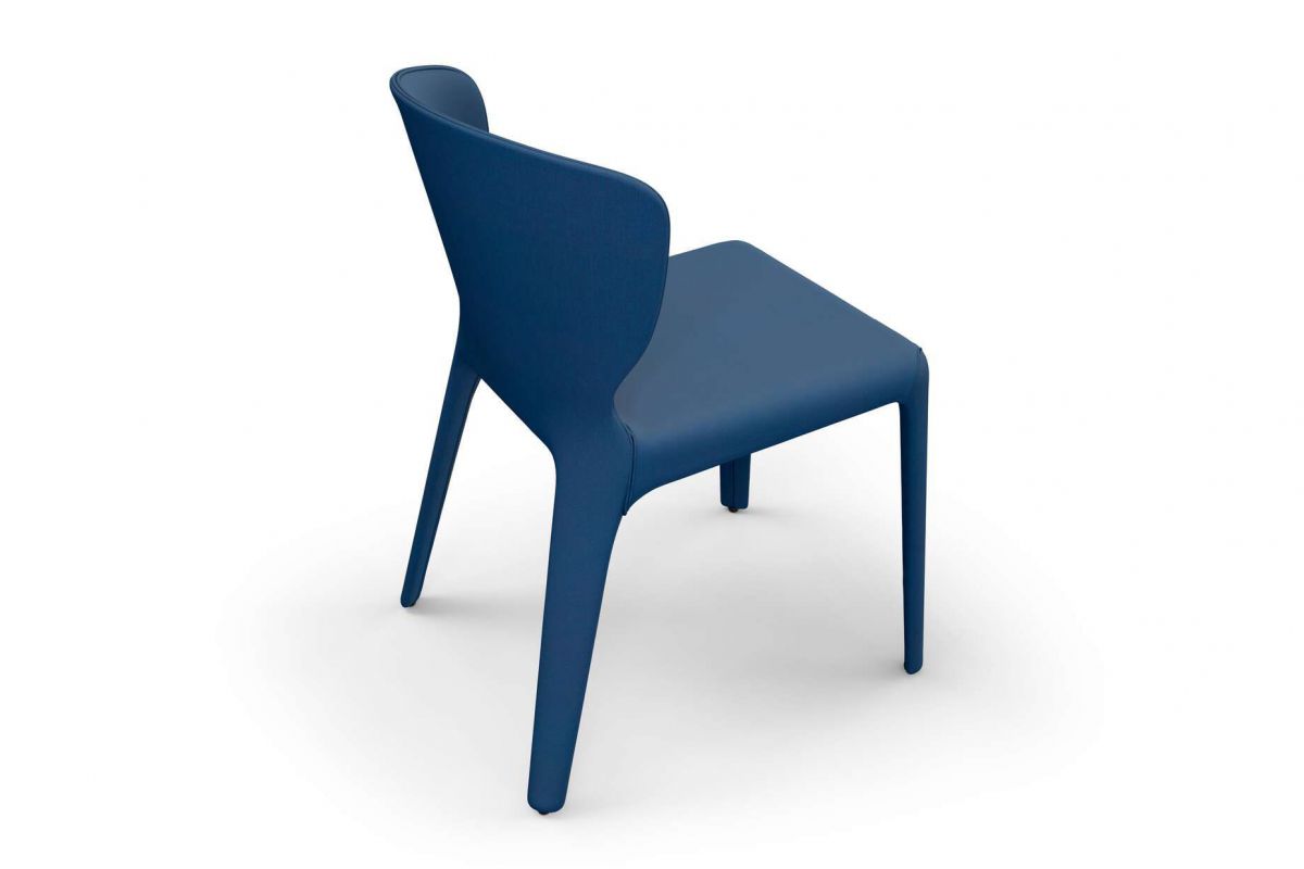 Chaise confortable ergonomique en tissu, sans accoudoirs, structure en acier à 4 pieds 