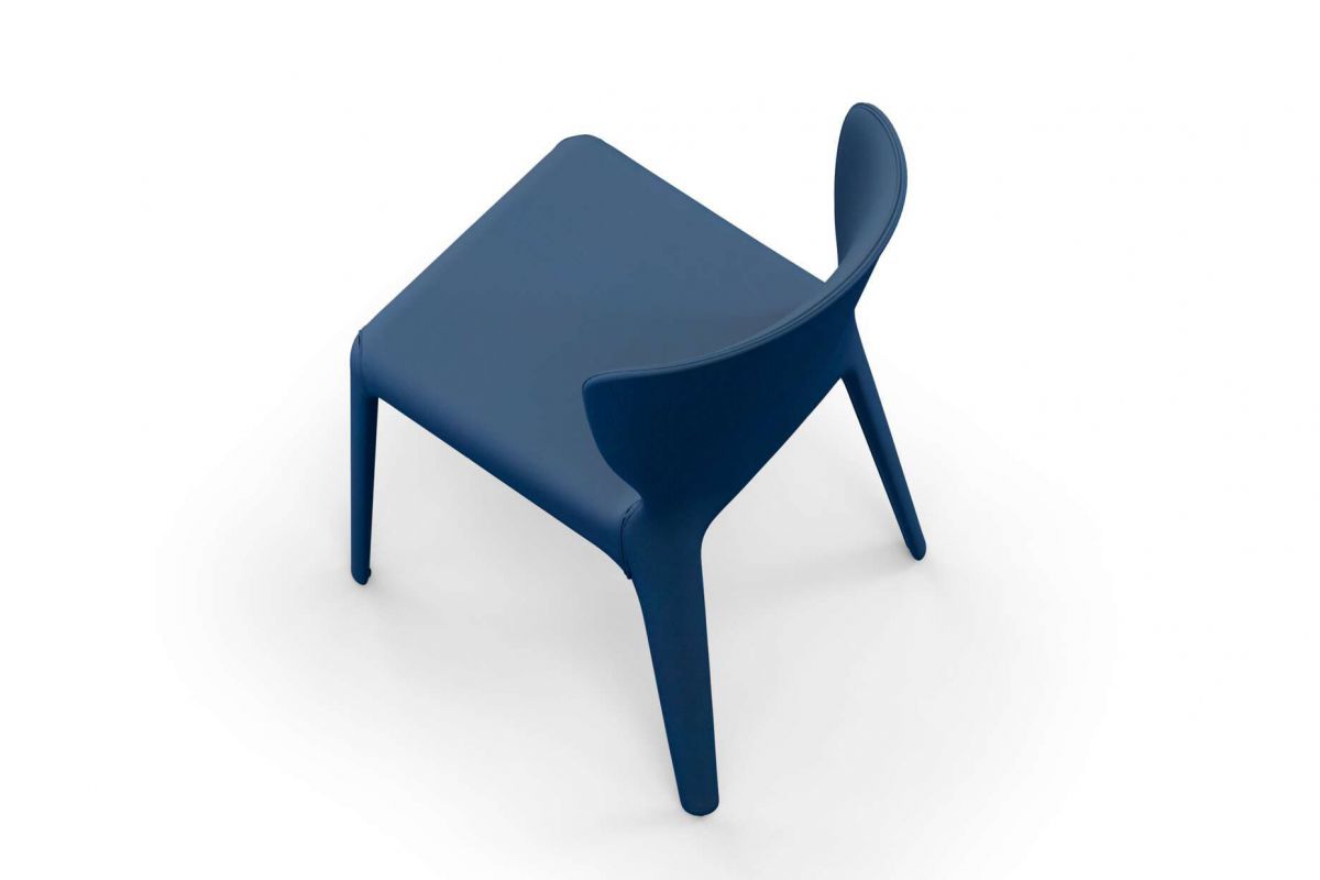 Chaise confortable ergonomique en tissu, sans accoudoirs, structure en acier à 4 pieds arrondis