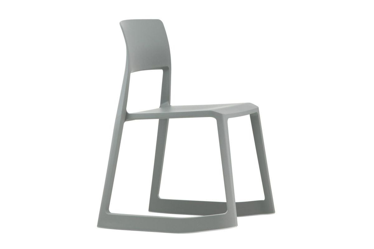 Chaise à bascule polyvalente plastique recyclé gris foncé VITRA TIP TON RE 