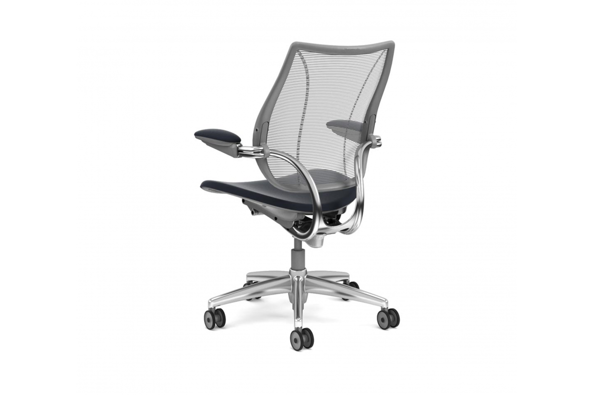 Siège de bureau ergonomique résille et pieds en aluminium poli HUMANSCALE LIBERTY Dos