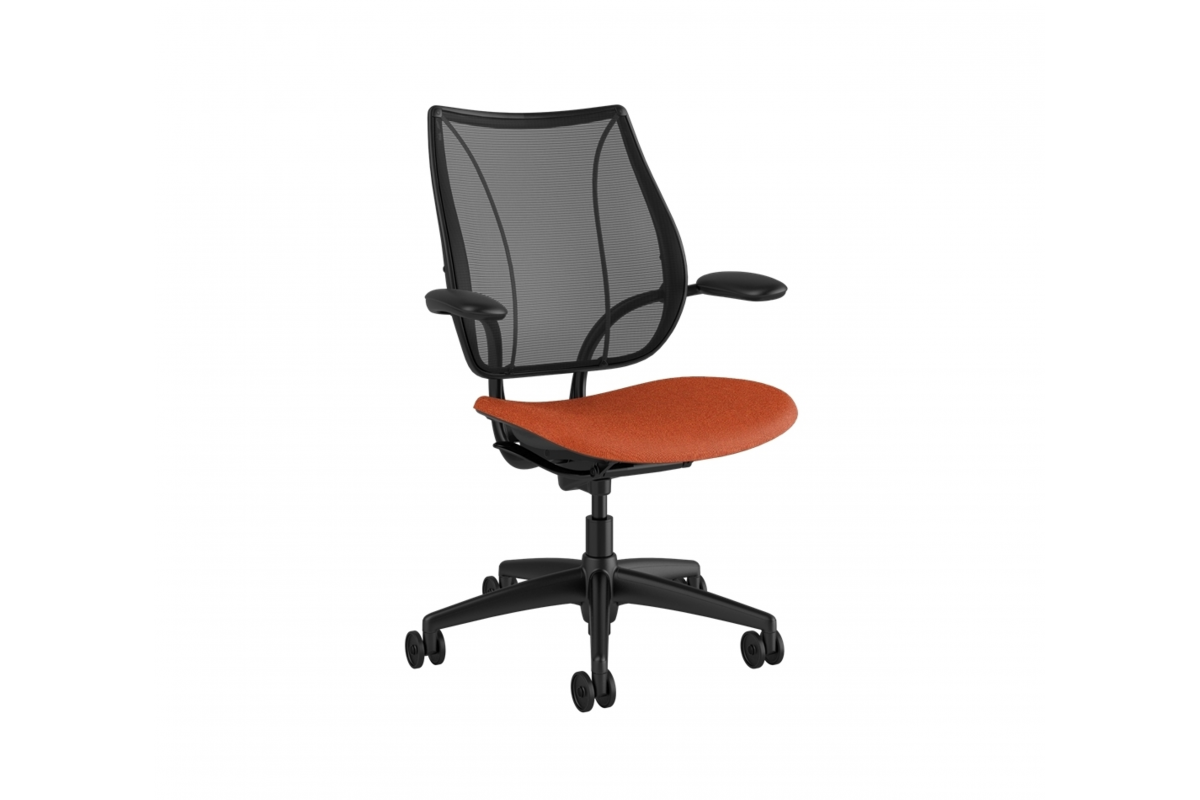 Siège de bureau écoresponsable résille en filets de pêche assise rouge HUMANSCALE LIBERTY OCEAN